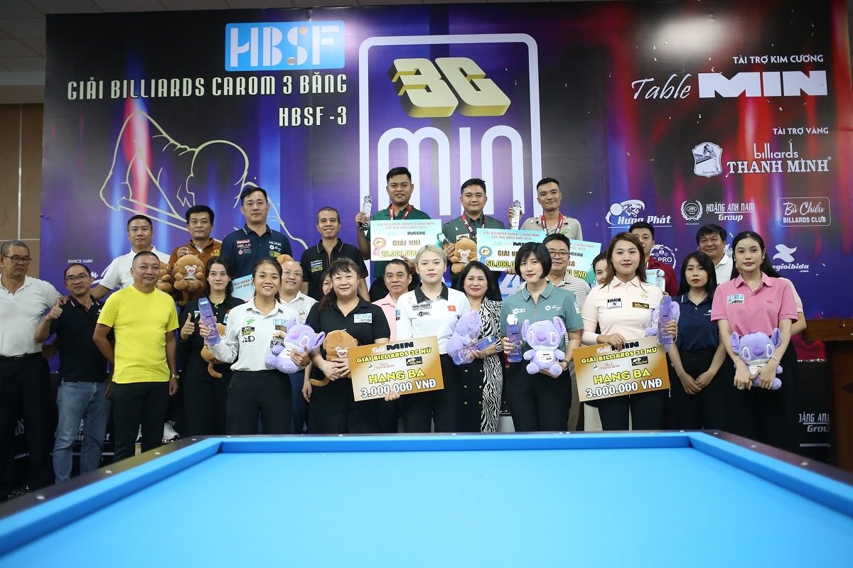 thanh luc, yen sinh vo dich giai billiards carom 3 bang hbsf tour 3 2024 hinh anh 5