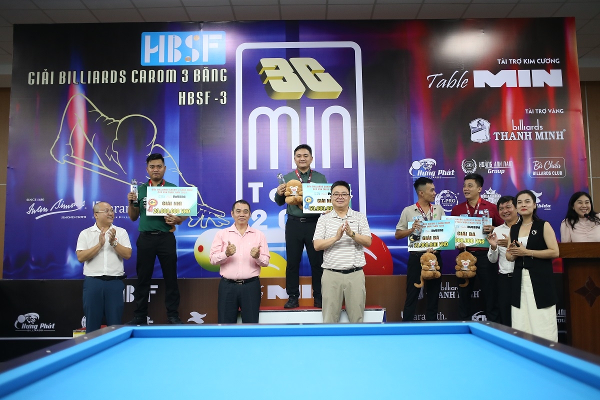 thanh luc, yen sinh vo dich giai billiards carom 3 bang hbsf tour 3 2024 hinh anh 6