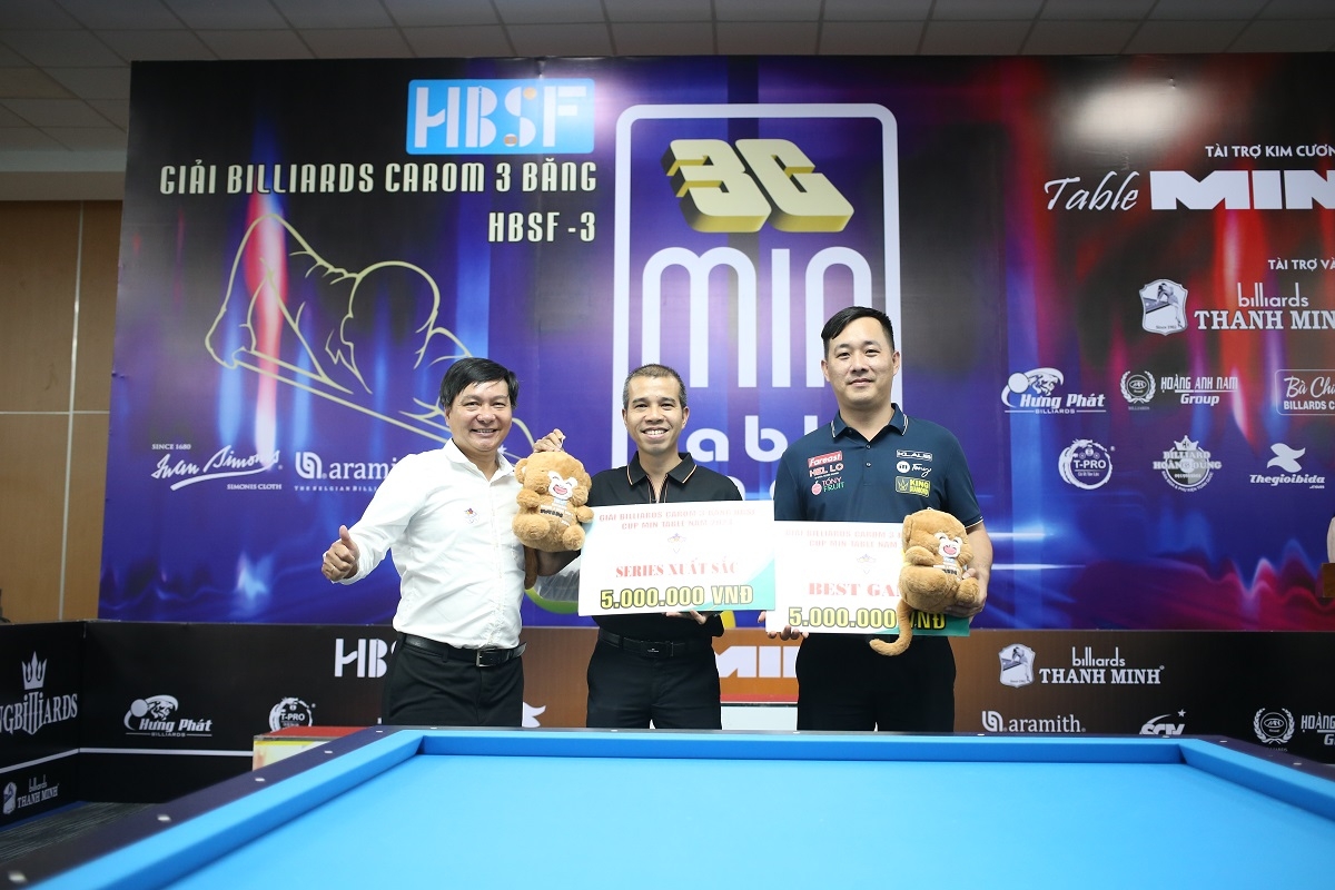 thanh luc, yen sinh vo dich giai billiards carom 3 bang hbsf tour 3 2024 hinh anh 13